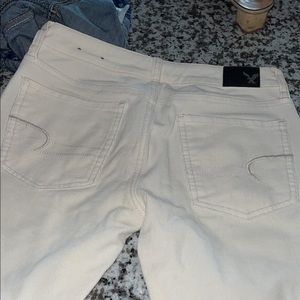 American Eagle Corduroy off white skinny jeans